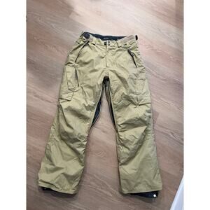 686 Six Eight Six Snowboard Ski Pants Unisex Large beige Baggy Pockets